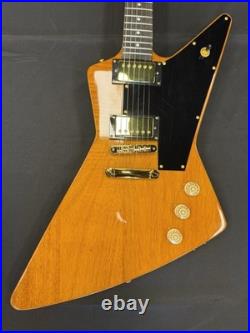 Made In China EX Electric Guitar Natural with Black Pickguard