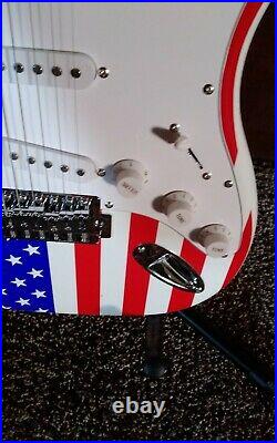 Main St Guitar Medcaf Double Cutaway Electric American Flag