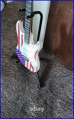 Main St Guitar Medcaf Double Cutaway Electric American Flag