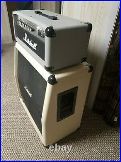Marshall MG 100 FX Jublie Head 100 watt Guitar Amp and White cabinet half stack