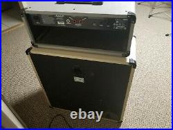 Marshall MG 100 FX Jublie Head 100 watt Guitar Amp and White cabinet half stack