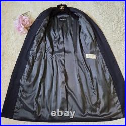 Max Mara long coat, size 40 Wool black. Woman Stand Collar
