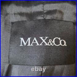 Max Mara long coat, size 40 Wool black. Woman Stand Collar