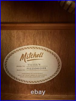 Mitchell T311CE/N 6-String Dreadnought Cutaway Acoustic-Electric, Natural Spruce