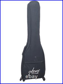 Monoprice Indio Mini 66 Electric Guitar Goldtop, with Gig Bag and Strap