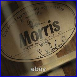 Morris W-35 Acoustic Guitar with Hard Case From Japan