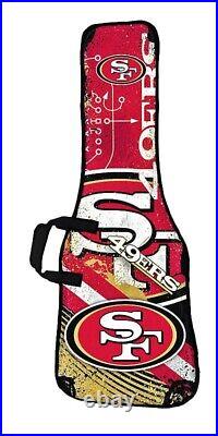 NFL WOODROW SAN FRANCISCO 49ers GUITAR #74 OF 100 WITH NEW GIGBAG / WALL HANGER