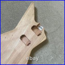 Natural Mahogany Wood HH Guitar DIY Project Explorer Syle