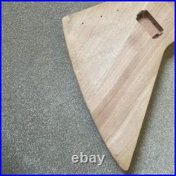 Natural Mahogany Wood HH Guitar DIY Project Explorer Syle