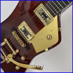New Electric Guitar HH Pickups Gold Hardware Solid Body Deep Wine Red US Stock