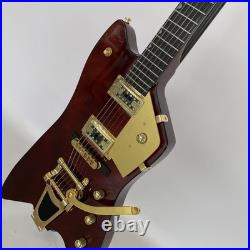 New Electric Guitar HH Pickups Gold Hardware Solid Body Deep Wine Red US Stock