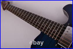 New design Blue silent electric acoustic guitar portable travel built in effect