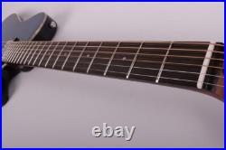 New design Blue silent electric acoustic guitar portable travel built in effect