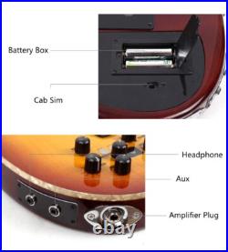 New design Blue silent electric acoustic guitar portable travel built in effect