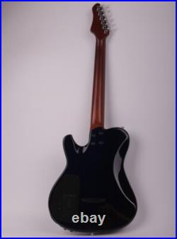 New design Blue silent electric acoustic guitar portable travel built in effect