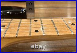 No Brand Electric Guitar 1980s Japan Black Body White Pickguard Used