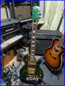 No Brand Original Single-Cut Guitar with Gold Painted Ham X2, Modified P Front