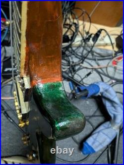 No Brand Original Single-Cut Guitar with Gold Painted Ham X2, Modified P Front