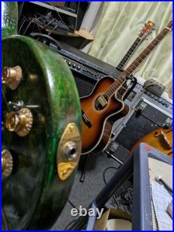 No Brand Original Single-Cut Guitar with Gold Painted Ham X2, Modified P Front