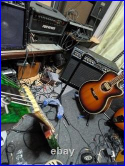 No Brand Original Single-Cut Guitar with Gold Painted Ham X2, Modified P Front