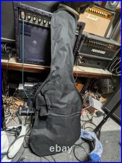 No Brand Original Single-Cut Guitar with Gold Painted Ham X2, Modified P Front