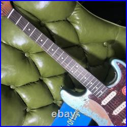 No Logo New Solid Electric Guitar Stainless Fret Metallic Green Body Fast Ship