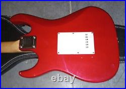 Older Ibanez Red Gio Strat Guitar Rose wood Board