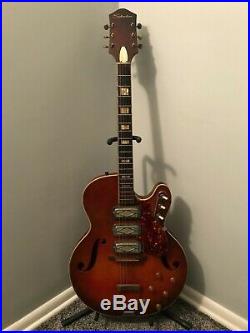 Original 1965 Harmony Made Silvertone 1429 Thinline Archtop Hollow body Guitar