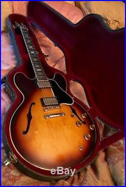 Original Gibson ES 335 Sunburst 1963 Right Handed 6-String Guitar Used