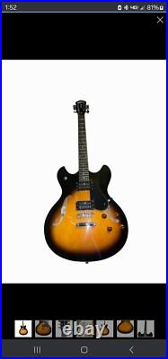 Oscar Schmidt Delta King OE30 Semi Hollow Body Electric Guitar and case