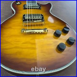 Quilted Maple Top Gold Parts Humbucker Pickups Electric Guitar FREE SHIP