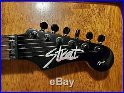 RARE Fender USA HM STRAT Stratocaster Guitar Black With OHSC Heavy Metal E