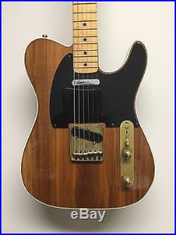 RARE Vintage Electric Tele Walnut Guitar Neck stamped DiMarzio -with Fender case