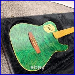 READ Godin Acousticaster 6 Green Figured Maple Body 1995 USED