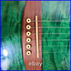 READ Godin Acousticaster 6 Green Figured Maple Body 1995 USED