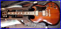 Rare Gibson 1976 SG Standard Tarback pups Walnut body & Original Chainsaw Case