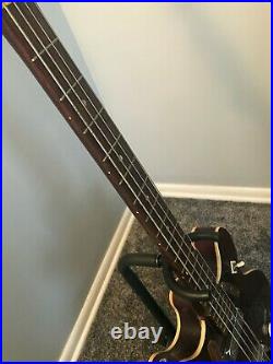 Rare Vintage 1972 Harmony H-420 Bass with 2 DeArmond Pickups