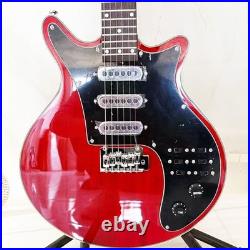 Red Electric Guitar, Three Single-Coil Pickups, Tremolo System, Free Shipping