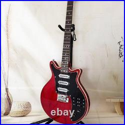 Red Electric Guitar, Three Single-Coil Pickups, Tremolo System, Free Shipping