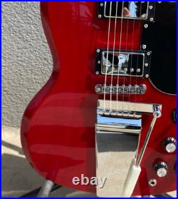 Red Electric Guitar mahogany body Chrome hardware HH pickups fast shipping