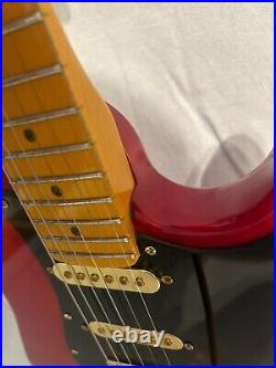 Red and Gold Flamed Maple Stratocaster Vegatrem DiMarzio