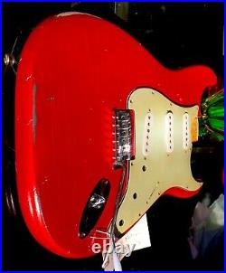 STRAT BODY RELIC 60s NitroThinSkinLacquer CANDY APPLE RED order yours JVGuitars