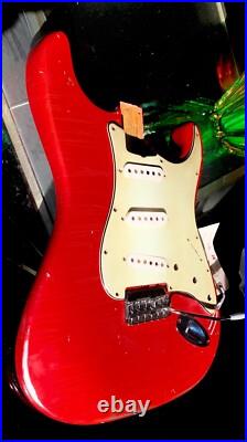 STRAT BODY RELIC 60s NitroThinSkinLacquer Flash RED order yours JVGuitars