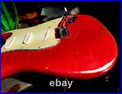 STRAT BODY RELIC 60s NitroThinSkinLacquer Flash RED order yours JVGuitars
