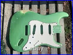 STRAT BODY RELIC 60s Nitro ThinSkinLacquer GREEN Pearl order yours JVGuitars