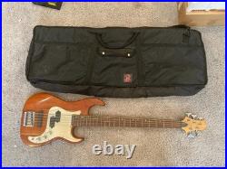 Samick Fairlane Greg Bennett 5-String Electric Bass Guitar with Gig Bag Black