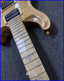 Ship US Natural Electric Guitar Maple Fingerboard Gold Hardware Solid Body