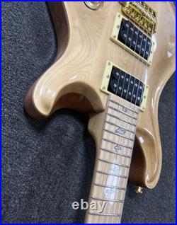 Ship US Natural Electric Guitar Maple Fingerboard Gold Hardware Solid Body