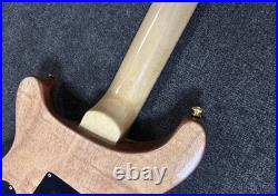 Ship US Natural Electric Guitar Maple Fingerboard Gold Hardware Solid Body