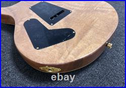 Ship US Natural Electric Guitar Maple Fingerboard Gold Hardware Solid Body